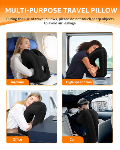 Sunany travel pillow compact design fits neatly in a carry-on.