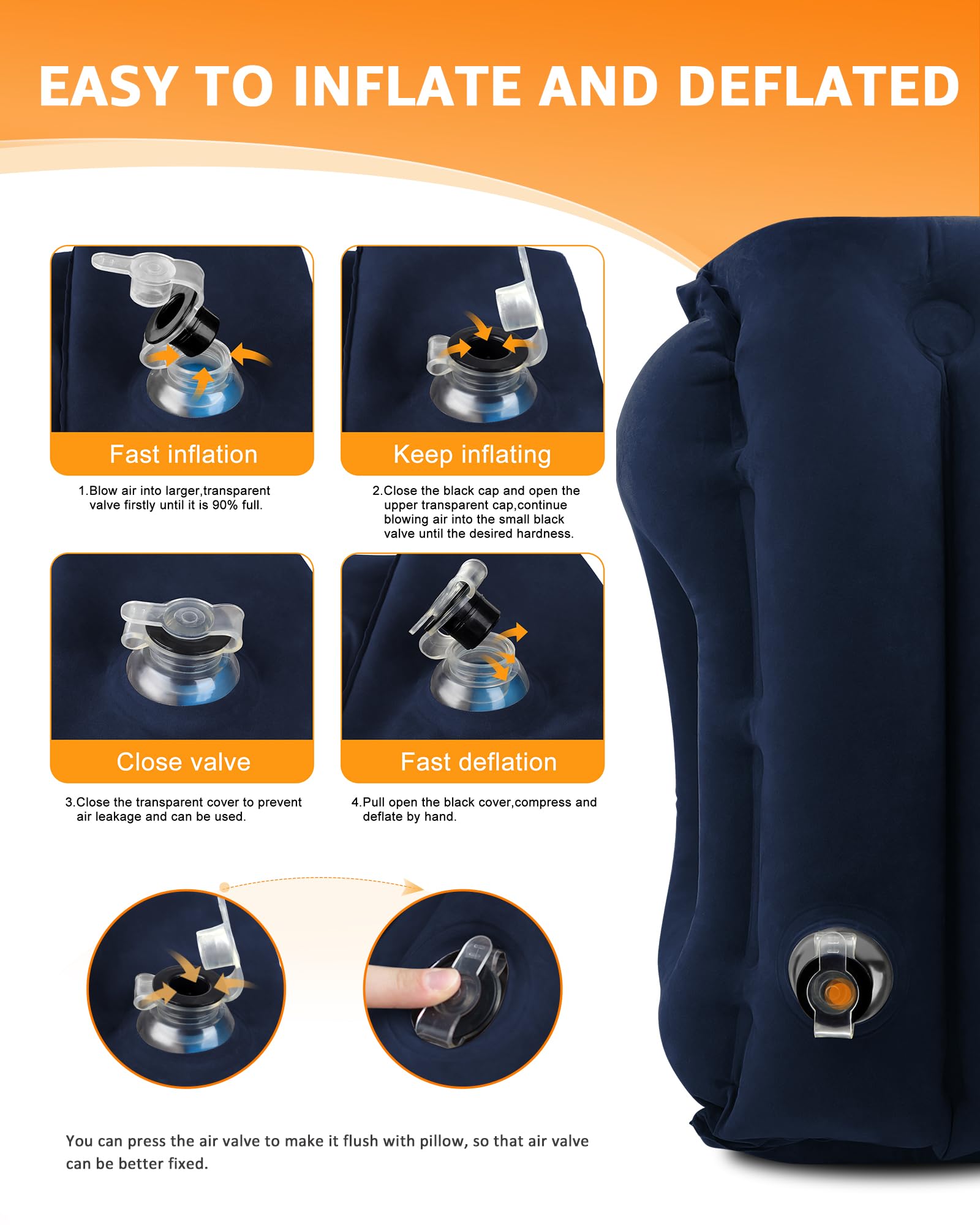 Sunany travel pillow includes a drawstring bag for storage.