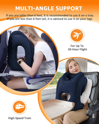 Sunany travel pillow soft PVC flocking feels gentle on skin.