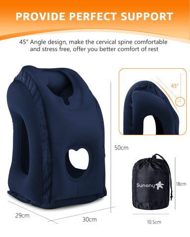 Sunany travel pillow ultralight 11 oz, easy to pack.