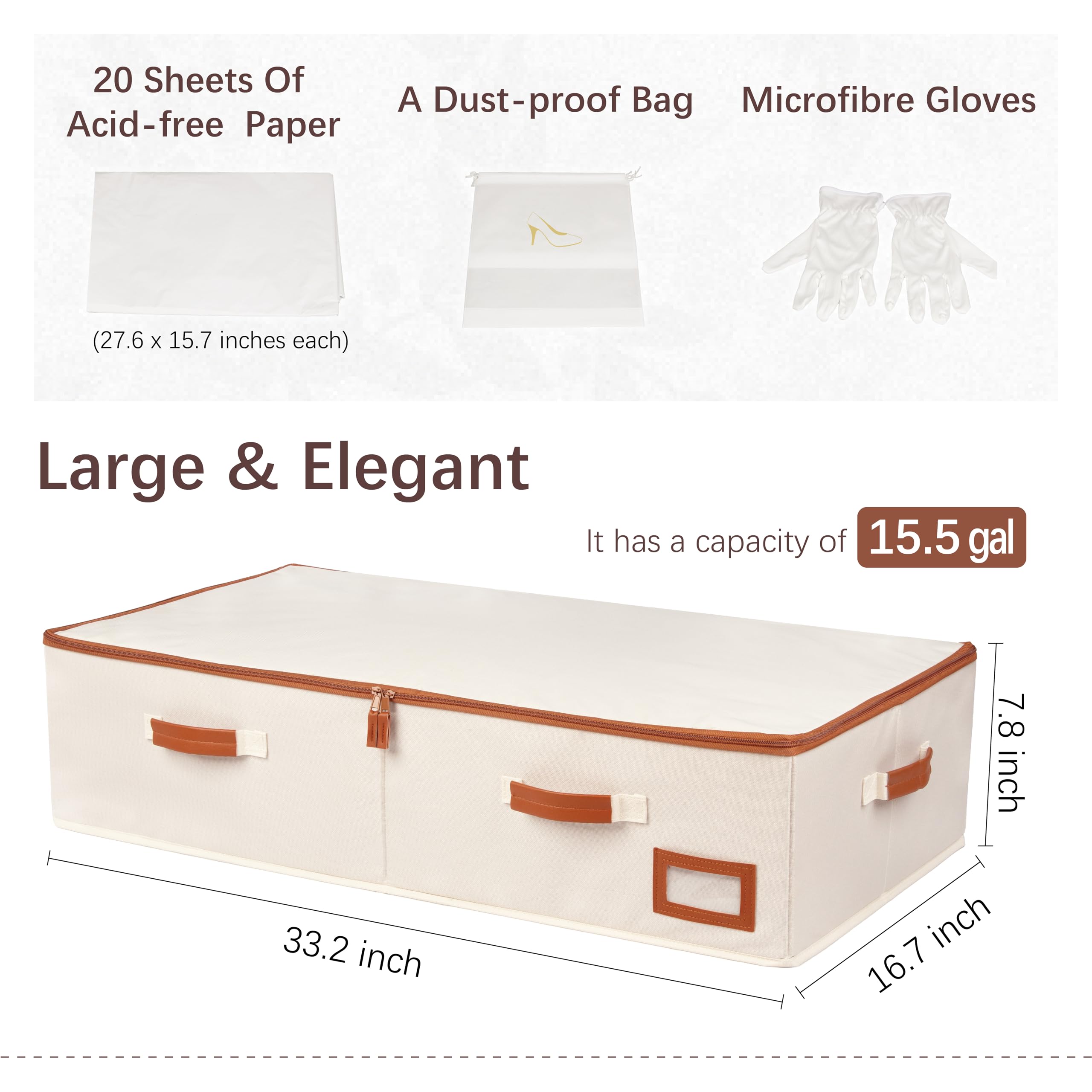 SUNAUMI box with accessories pouches keeps shoes and jewelry neatly organized.