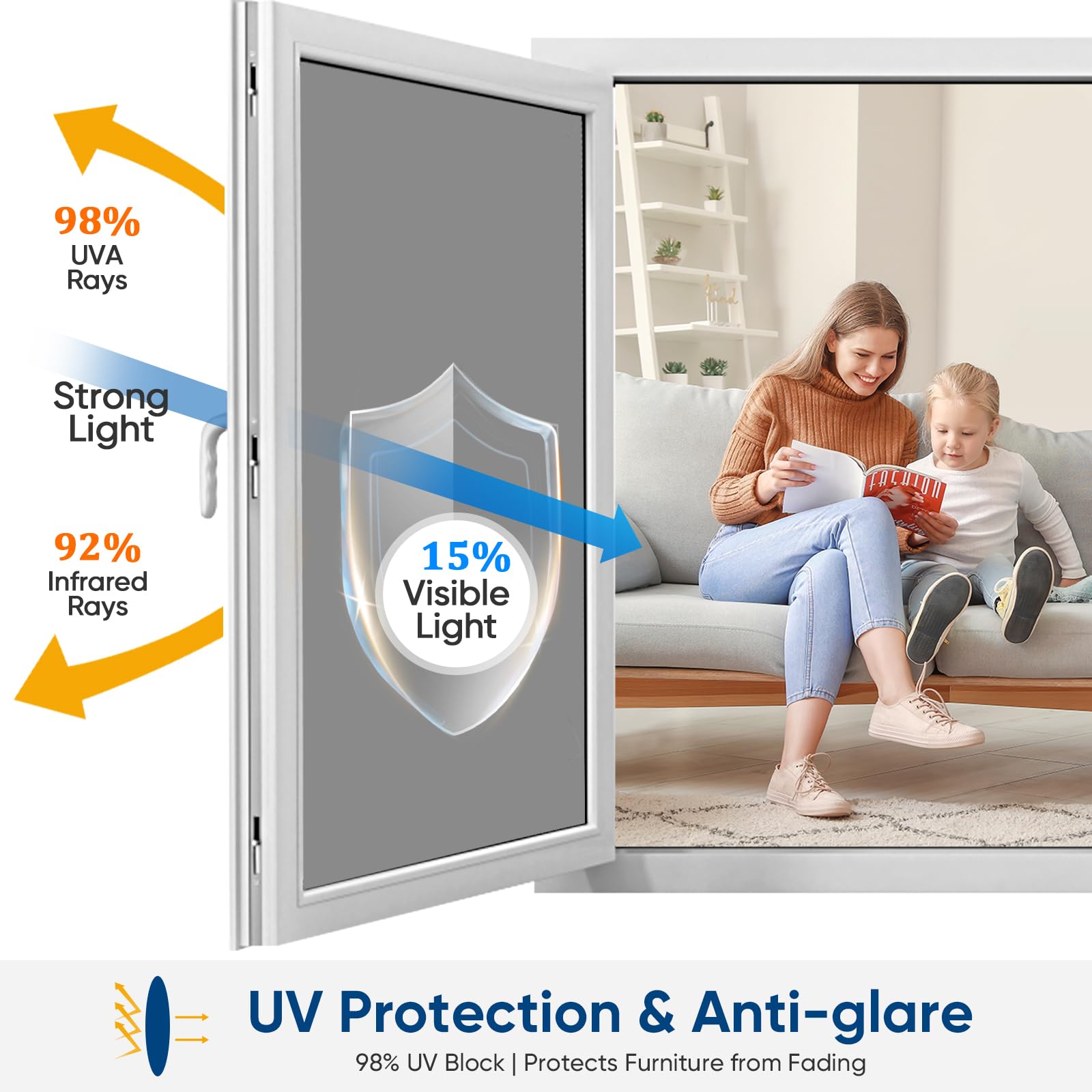 SUNBABY privacy film creates daytime privacy with a clear view