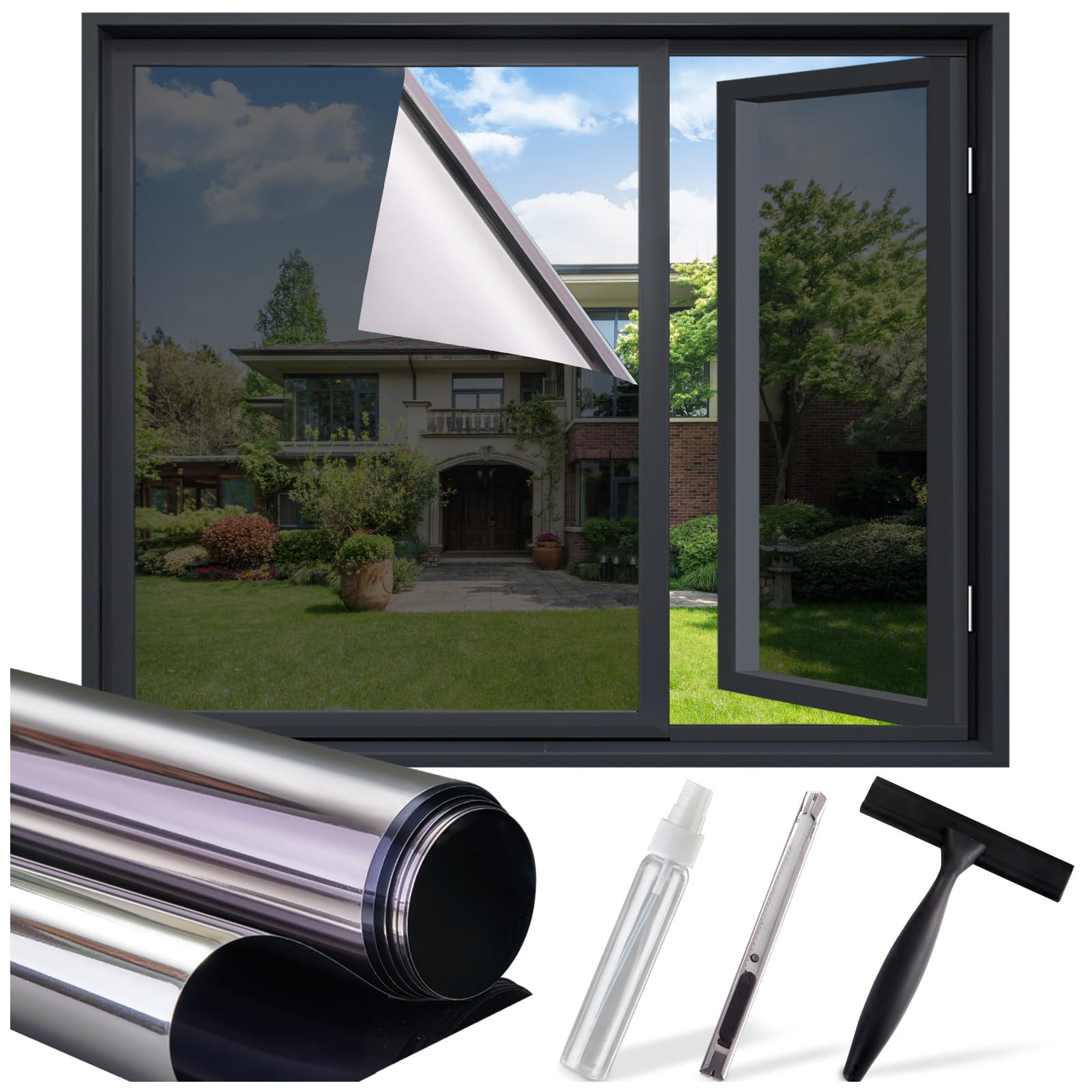 SUNBABY Window Tint shows one-way privacy during the day while preserving outside view