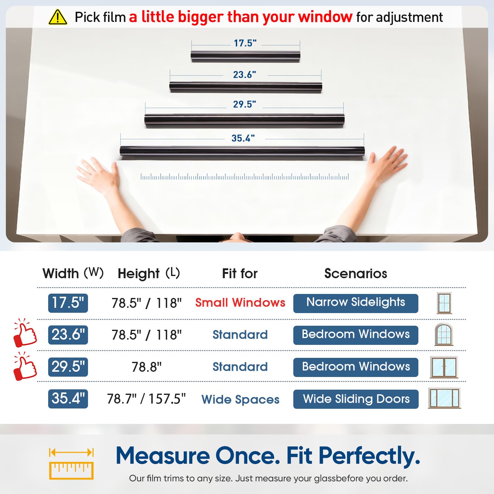 SUNBABY window tint wide coverage across large windows