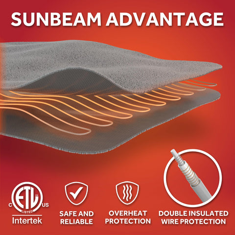 Sunbeam 4-hour auto shut-off feature for safe, worry-free use.