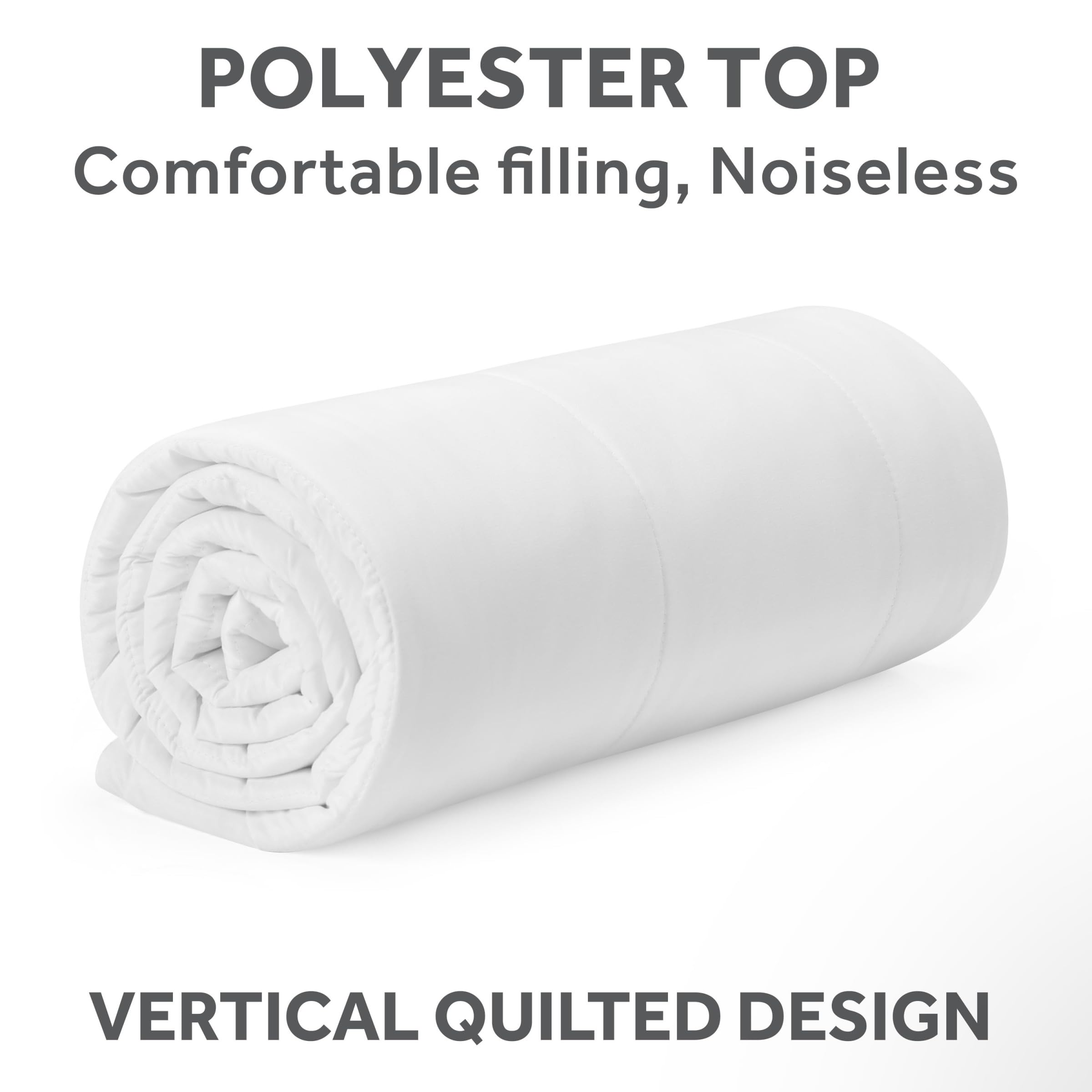 Sunbeam Restful king mattress pad with deep-pocket fit on an 18-inch mattress