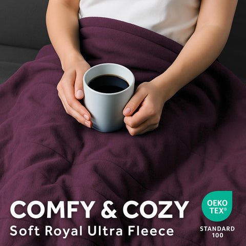 Sunbeam Royal Ultra Fleece blanket with 12 heat settings for personalized comfort