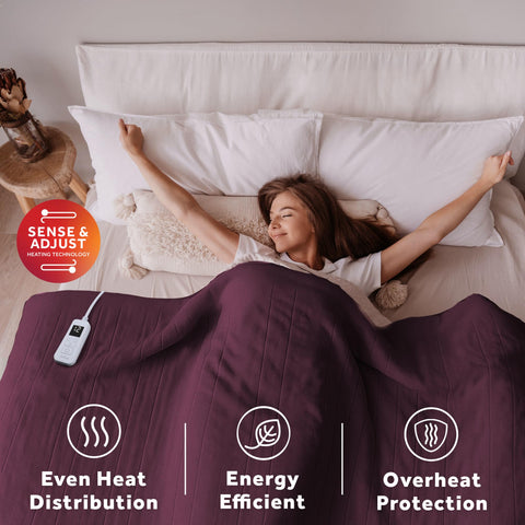 Sunbeam Royal Ultra Fleece blanket features a digital controller for easy adjustments