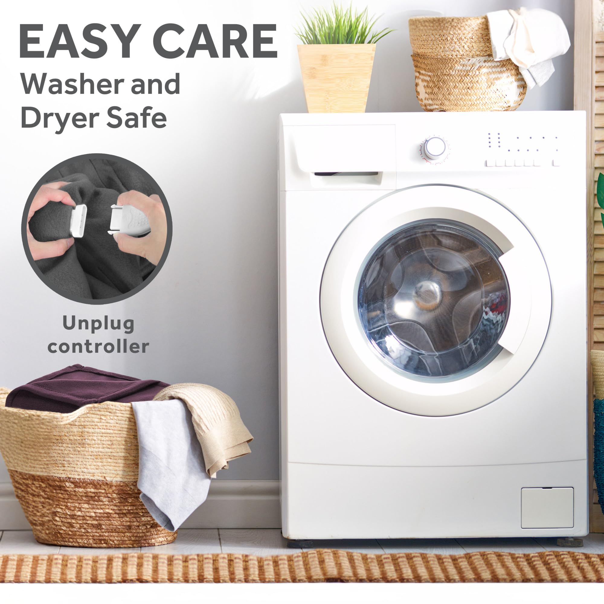 Sunbeam Royal Ultra Fleece blanket uses premium heated wires for even warmth