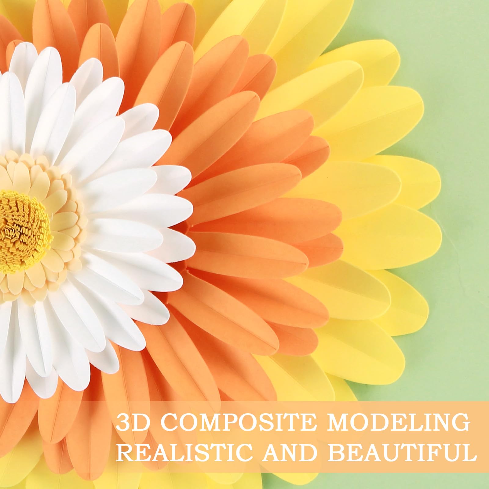 SUNBEAUTY giant daisy wall decor 04 lightweight, mess-free wall accents.