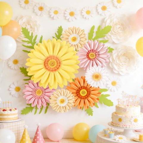 SUNBEAUTY giant daisy wall decor 07 includes assorted sizes for layouts.