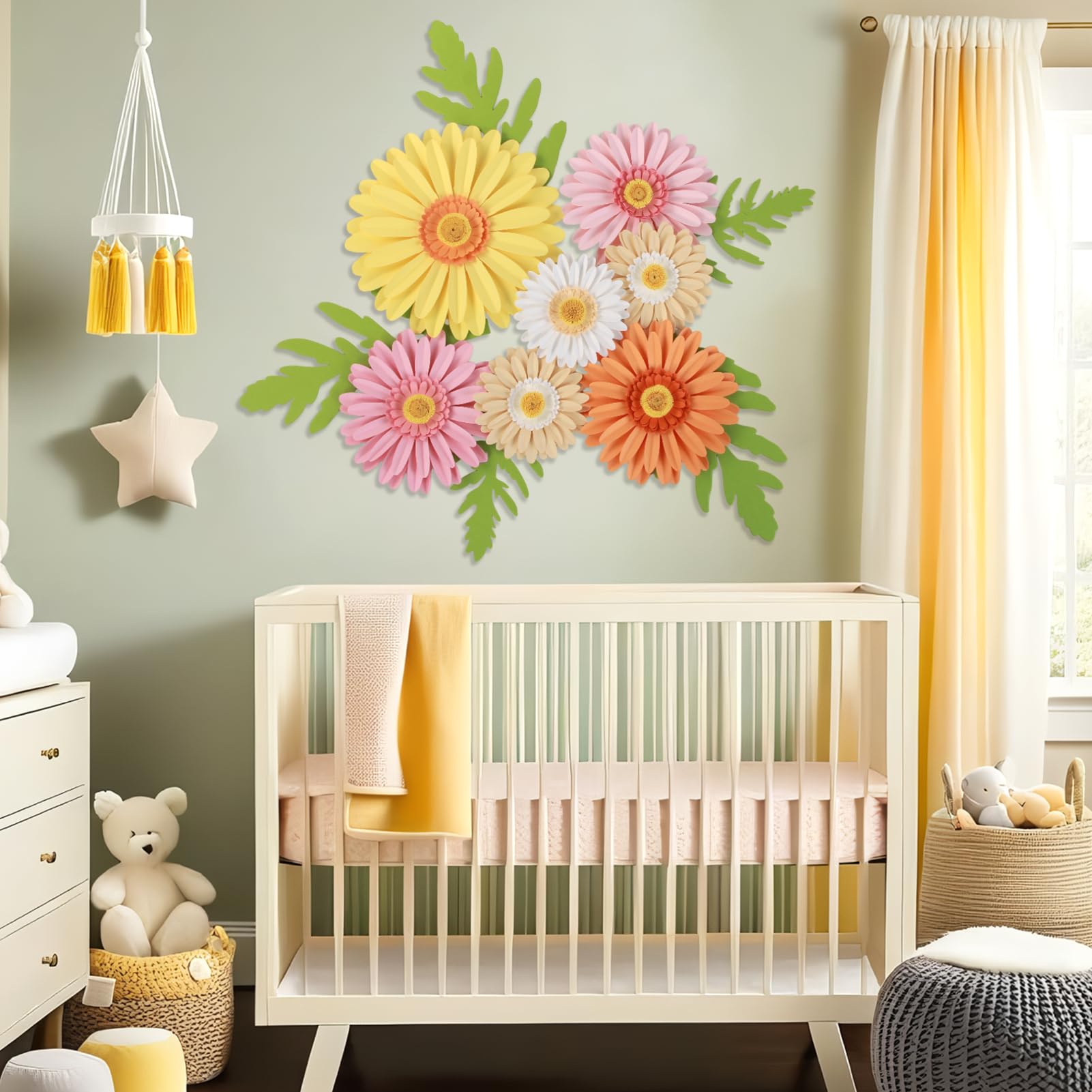 SUNBEAUTY giant daisy wall decor 09 ideal for seasonal spring decor.