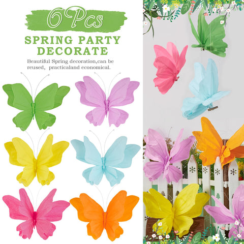 SUNBEAUTY hanging butterflies green 3D wall decor creates vibrant backdrops