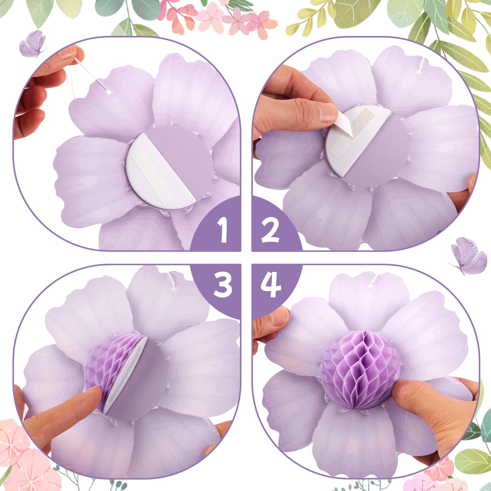 Sunbeauty hanging pastel flowers ceiling-10inch emphasizes dramatic overhead decor.