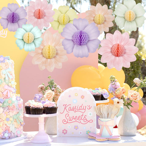 Sunbeauty pastel flowers wall-display-8inch brightens rooms with soft decor.