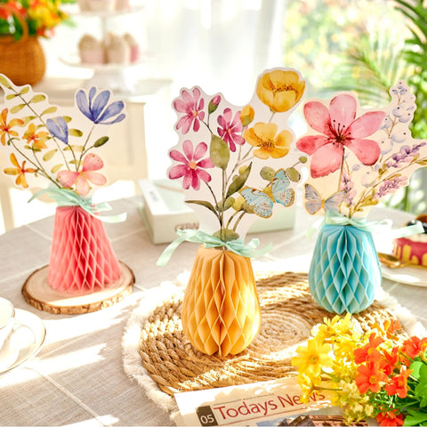 SunBeauty centerpiece with butterflies brings whimsical garden vibes to parties