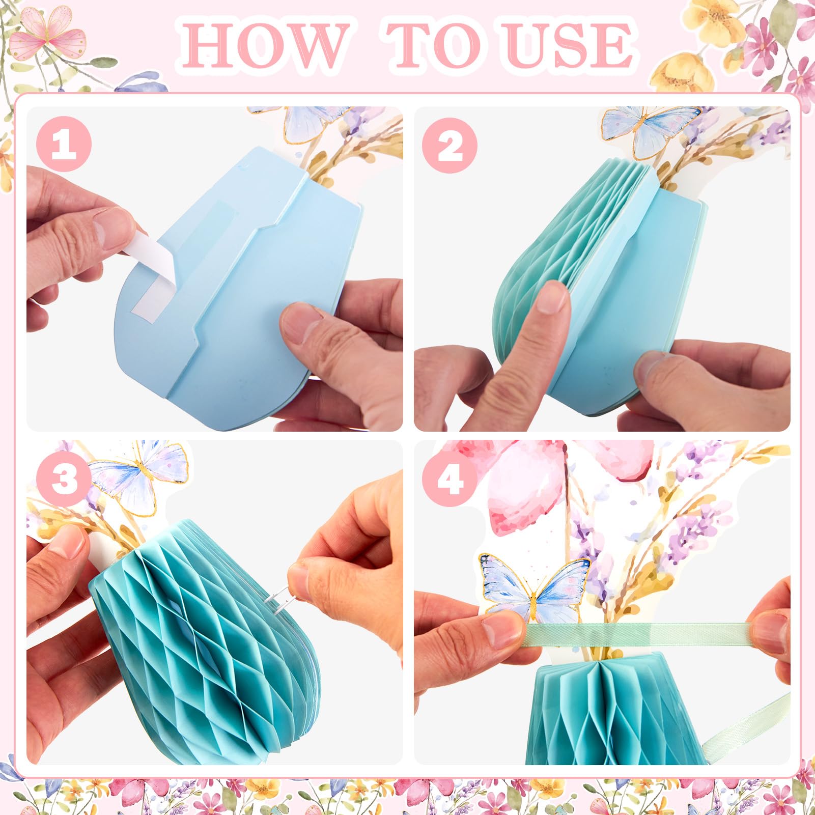 SunBeauty pink-blue accent centerpiece adds vibrant hue to celebrations