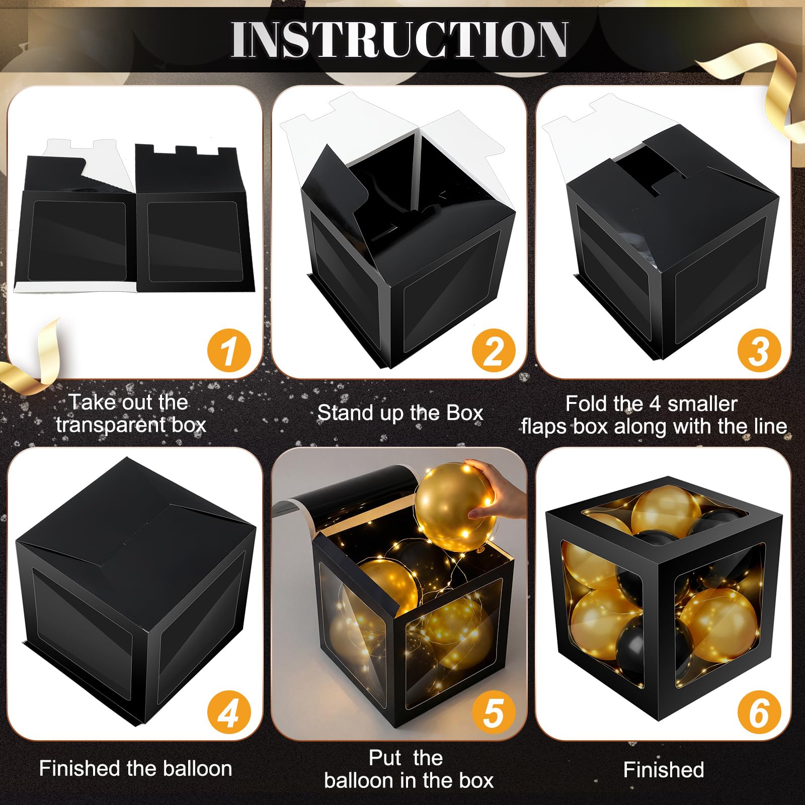 Suncalla 12-inch prom boxes provide sturdy display bases for decor.