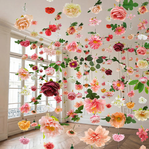 Suncalla 12-pcs blossom garland set for versatile event staging