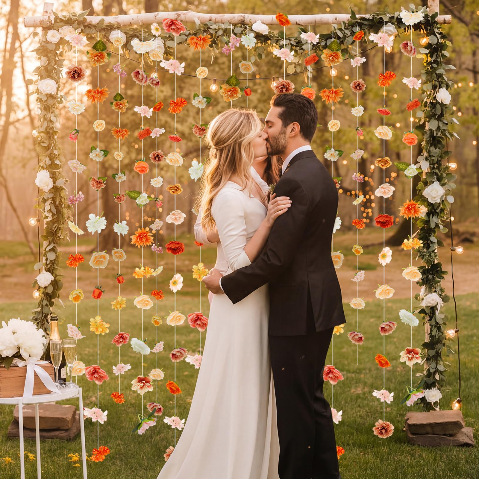Suncalla aisle decor flower vines guide guests with festive flair