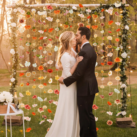 Suncalla aisle decor flower vines guide guests with festive flair