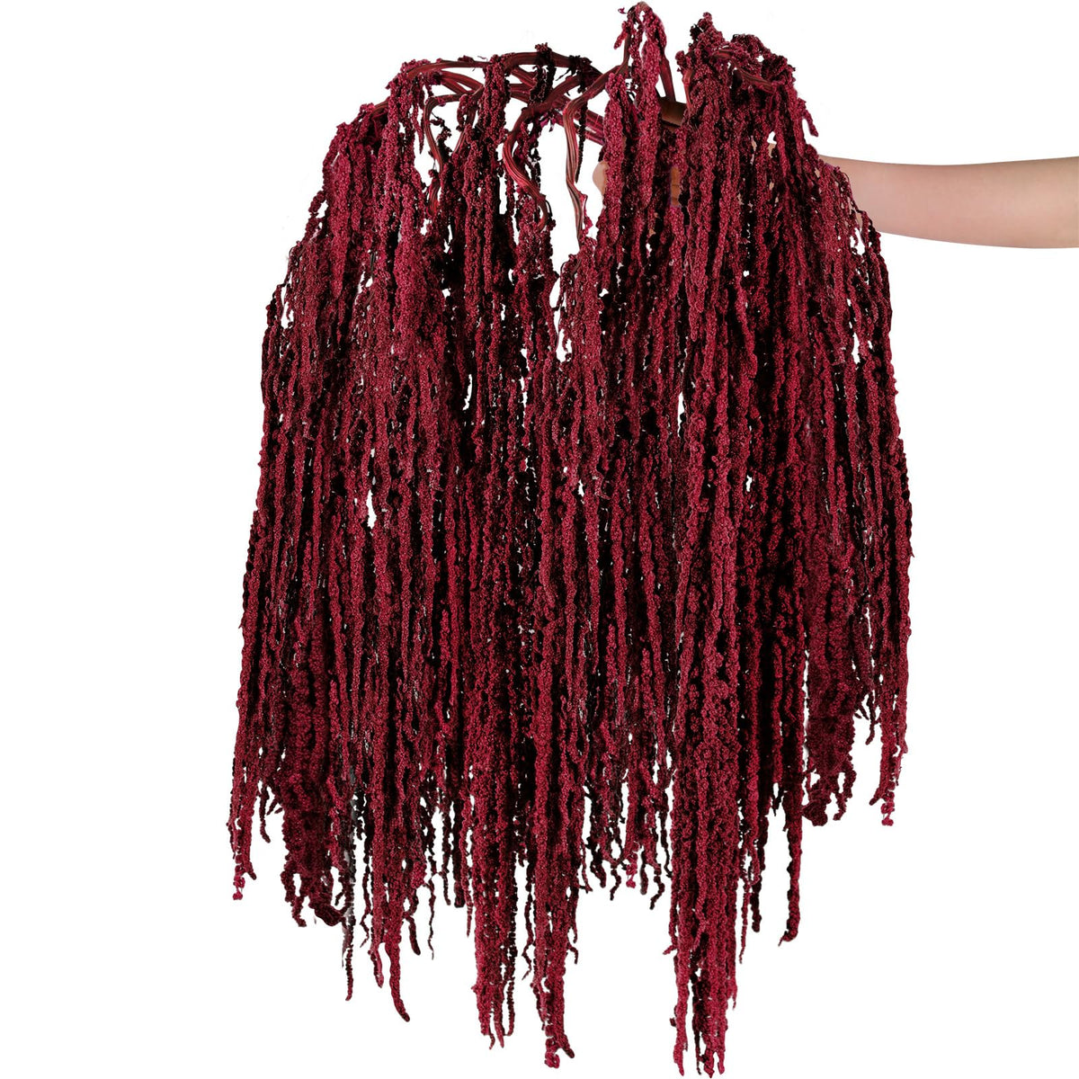 Suncalla amaranthus hanging flowers; vibrant decor for weddings arches.