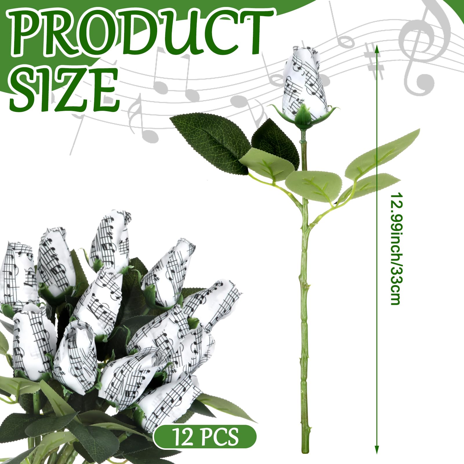Suncalla artificial music-note roses ideal for weddings and parties.