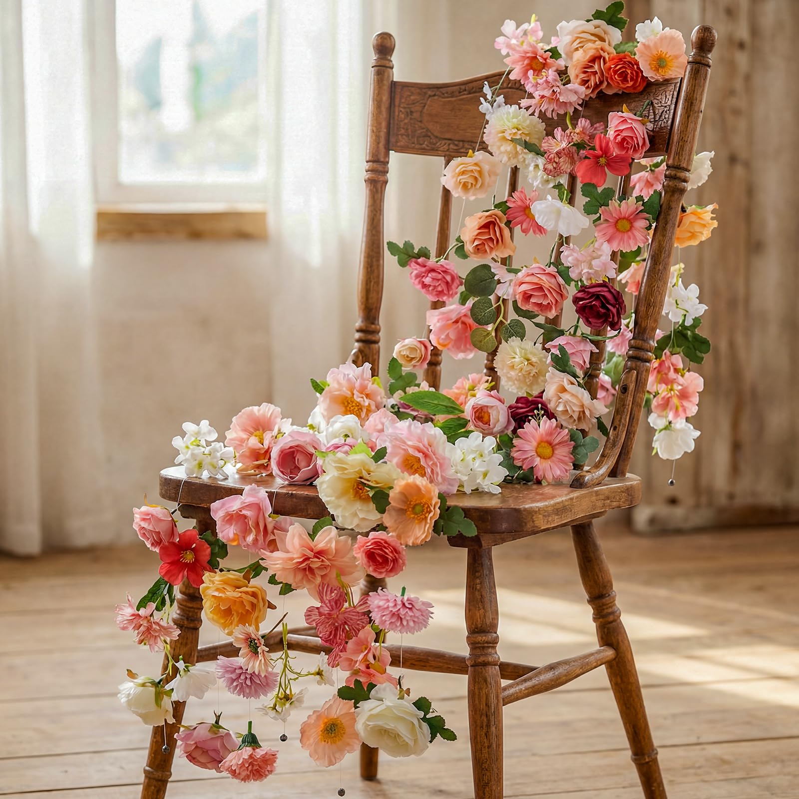 Suncalla bead-fastening garland ends simplify setup and adjustment
