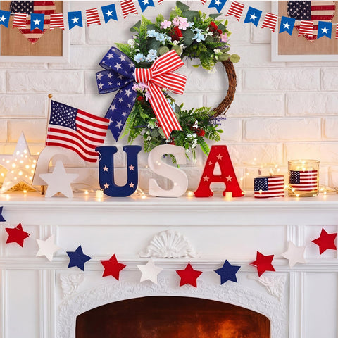 Suncalla Patriotic Wreath 40 cm diameter for versatile spaces