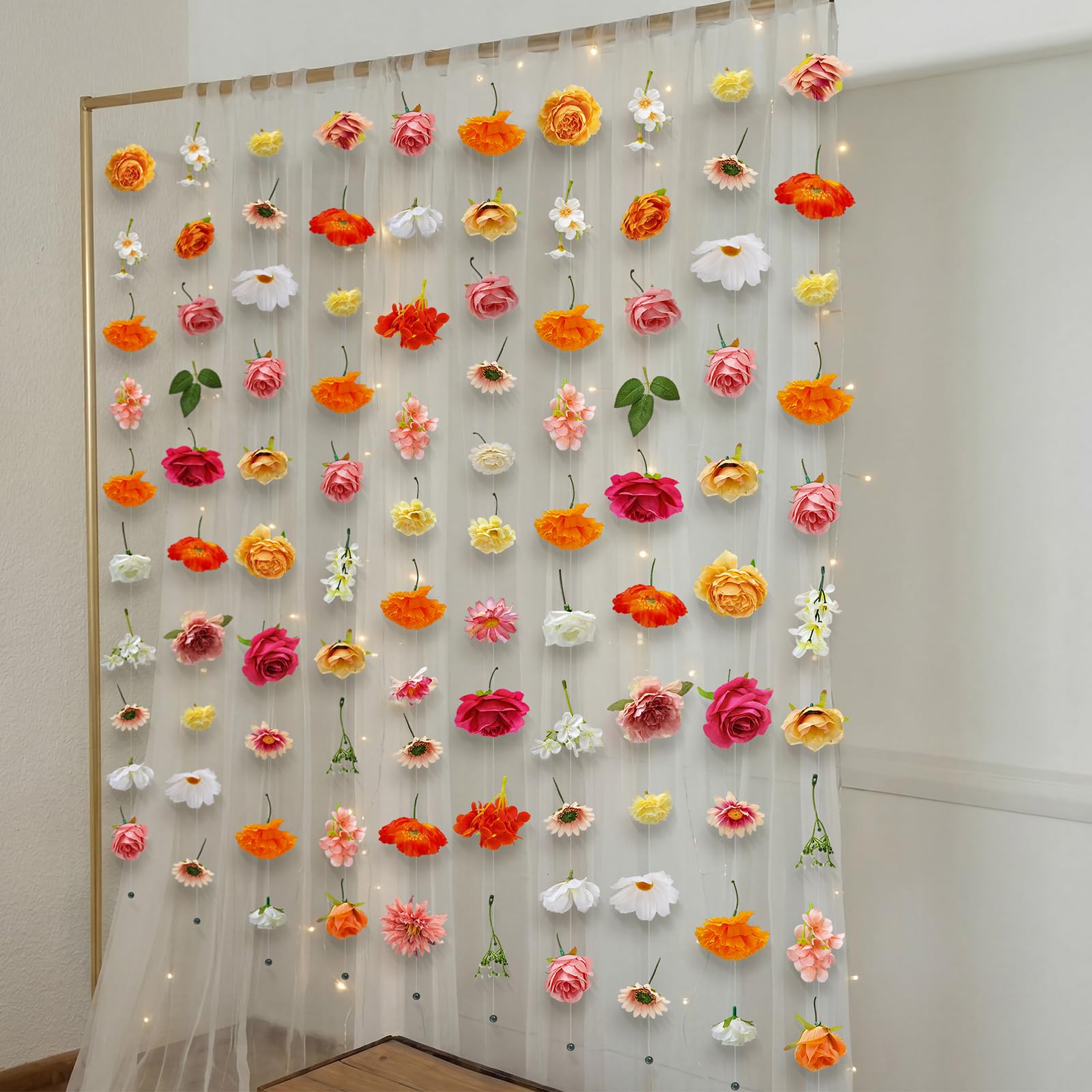 Suncalla floral garland bulk, 5.91 ft length, generous coverage
