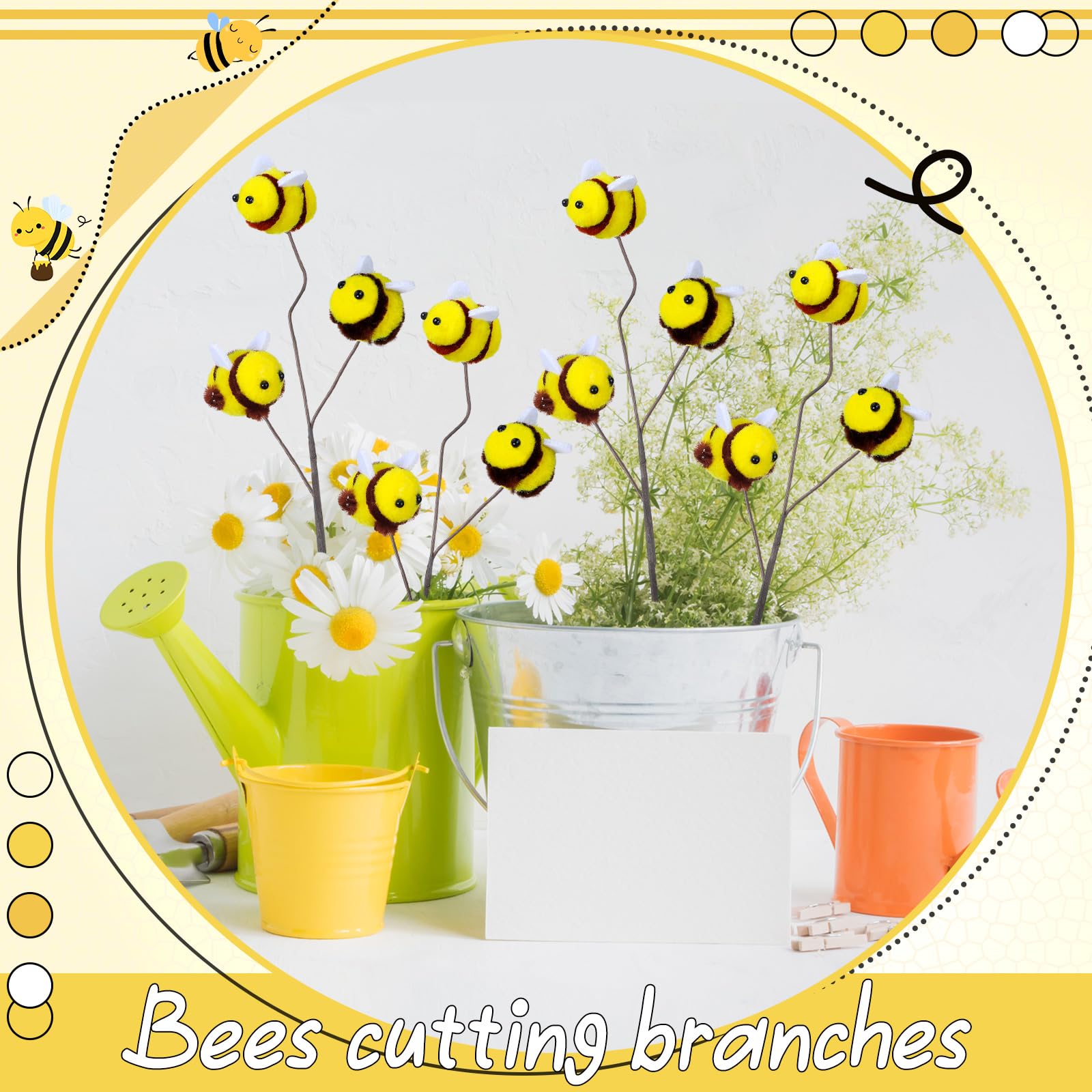 Suncalla table decor bees provide 3D detail from multiple angles