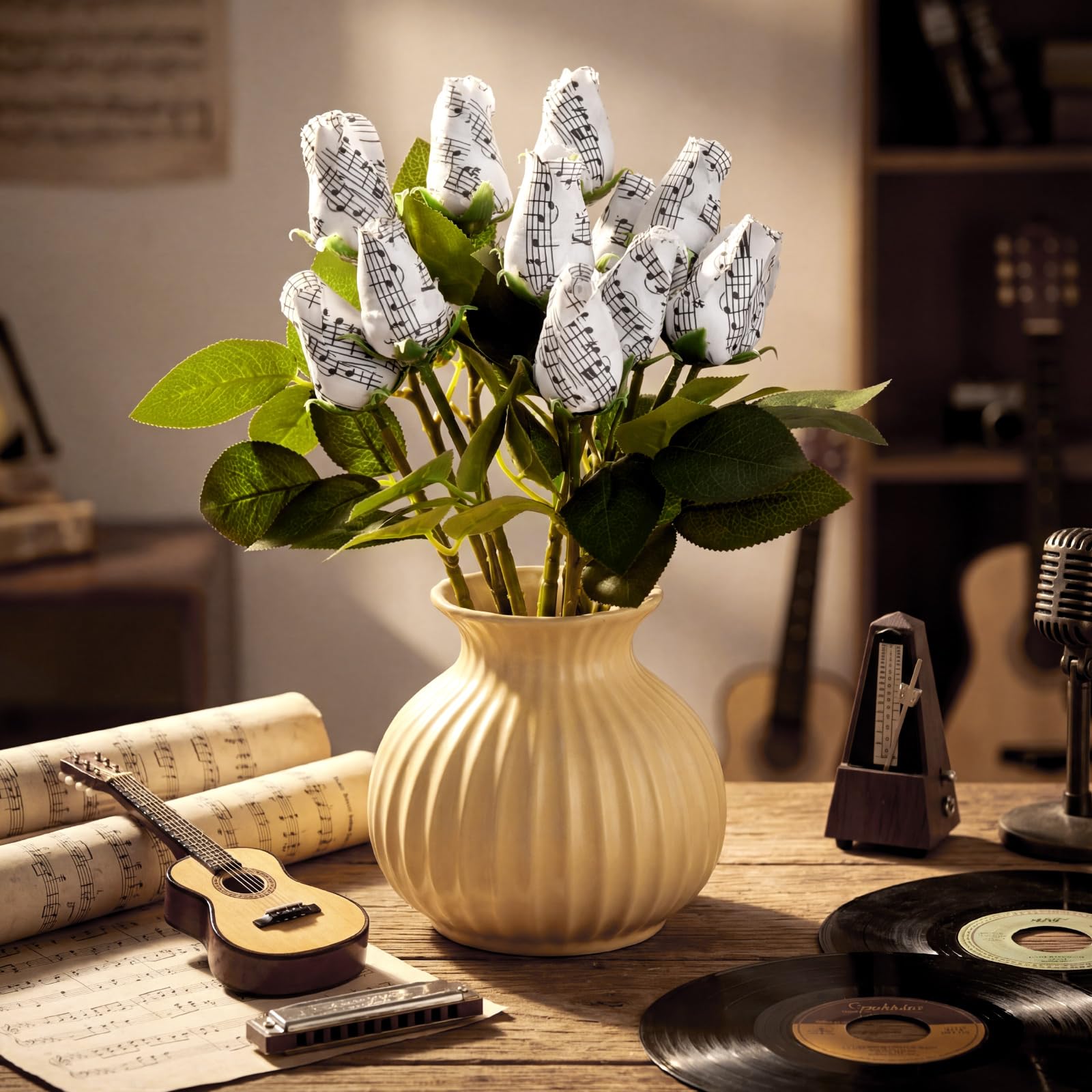 Suncalla giftable sheet music roses for musicians and teachers.