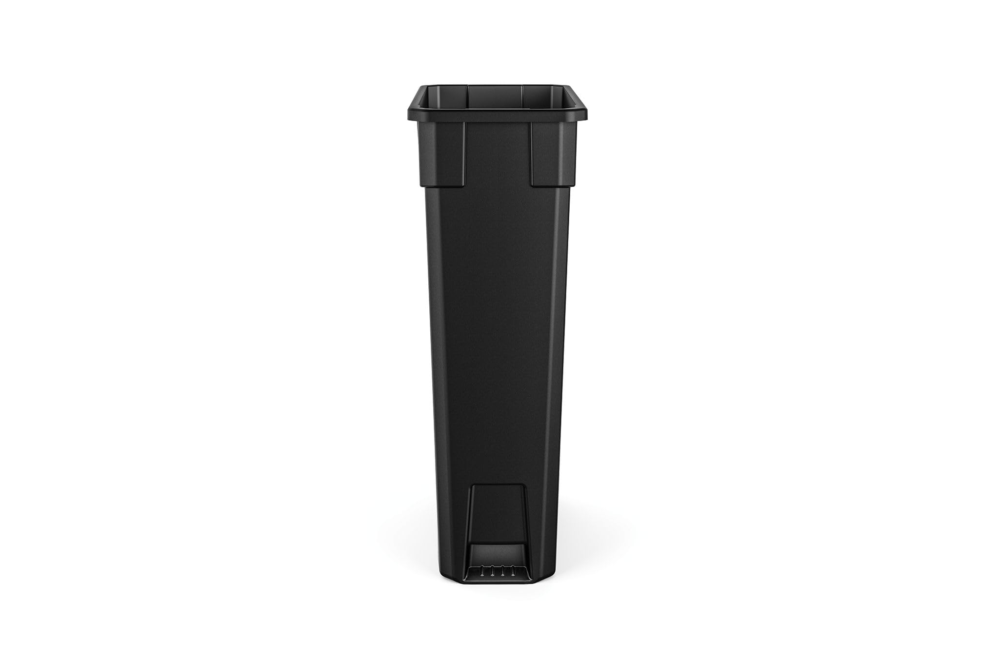 Suncast Commercial bag cinches secure liners around the rim for easy removal.