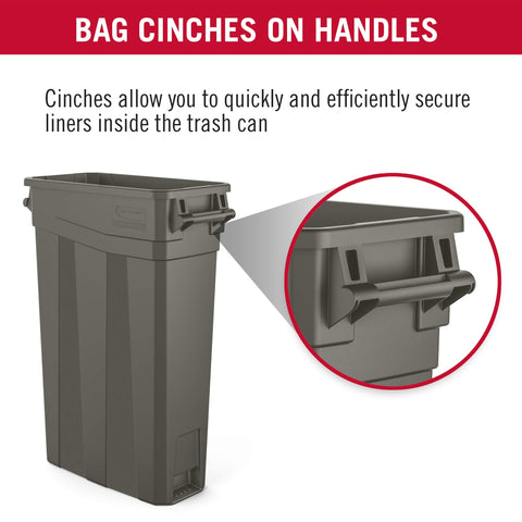 Suncast Commercial TCNH2030BK two side handles simplify moving the can