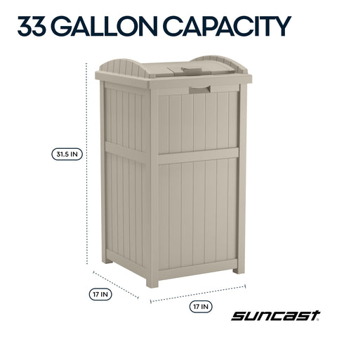 Suncast Hideaway latch close secures lid and deters pests