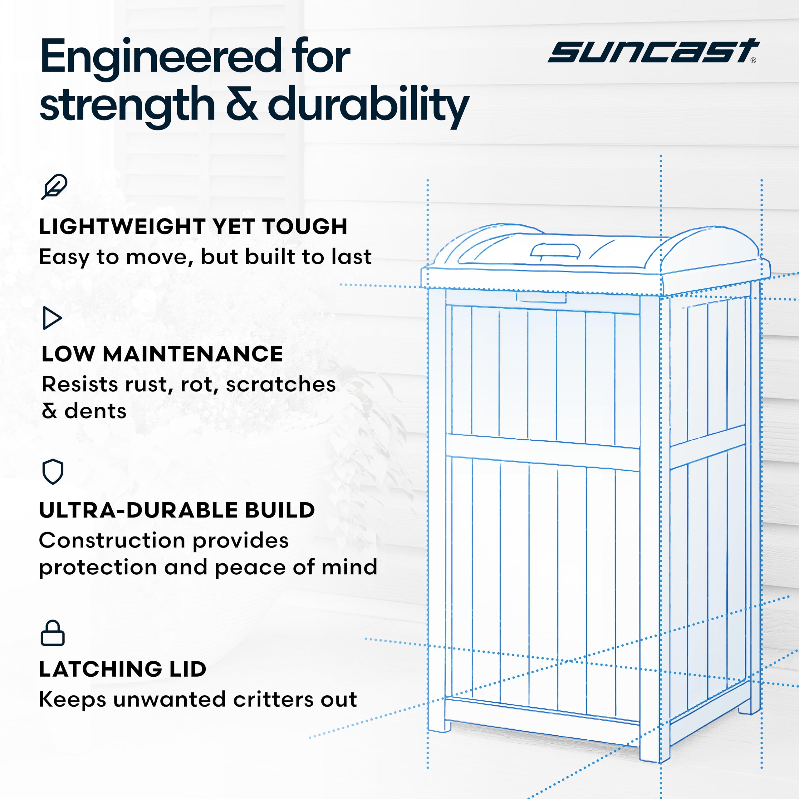 Compact dimensions for easy placement on decks or patios