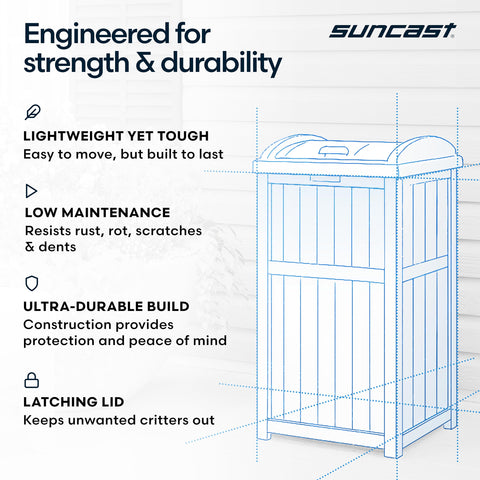 Compact dimensions for easy placement on decks or patios