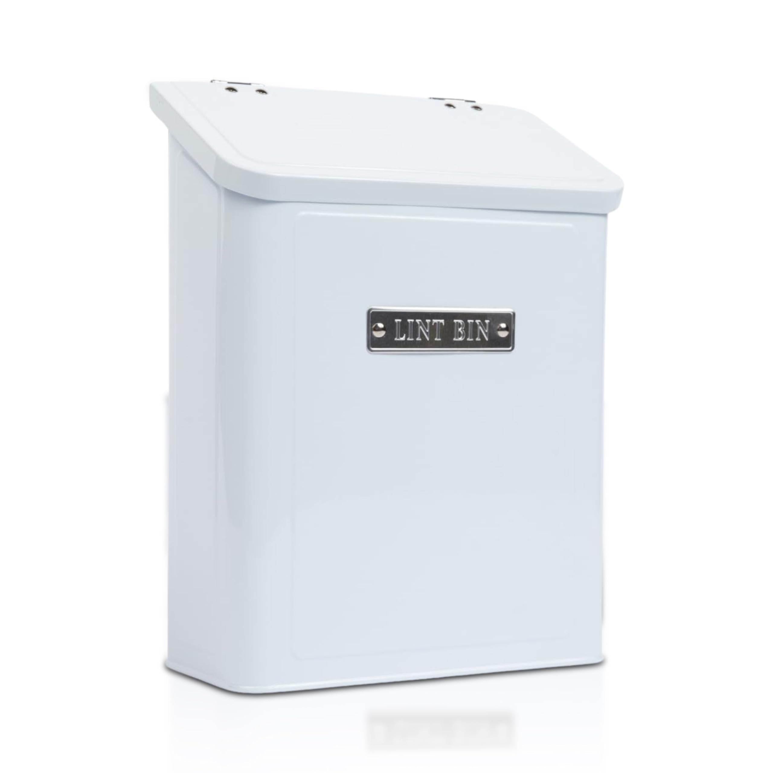 Sunday Revelry embossed lint bin wall mount in metal with durable label