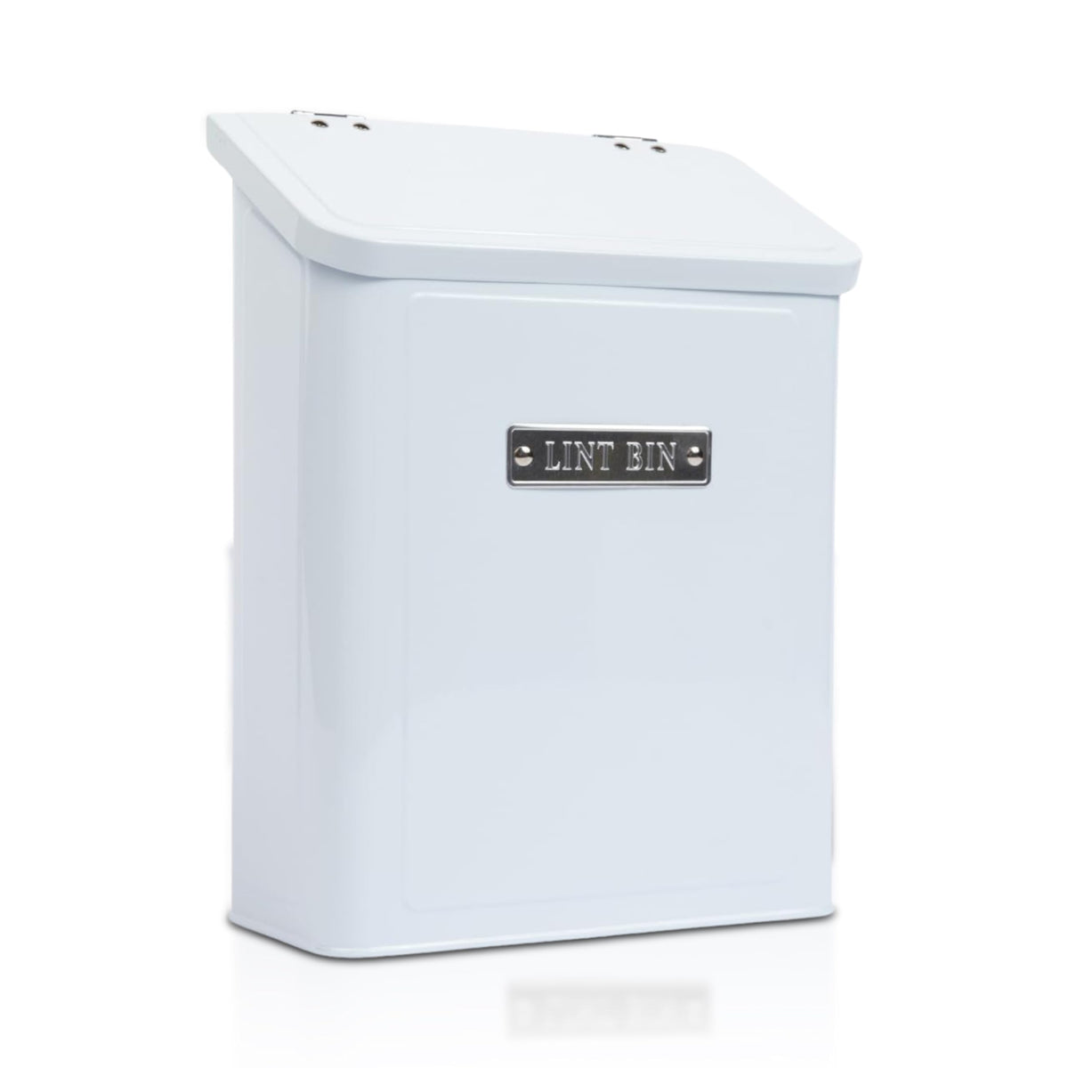 Sunday Revelry embossed lint bin wall mount in metal with durable label