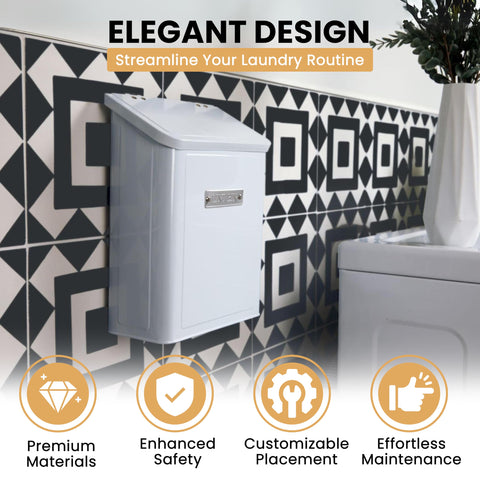 Sunday Revelry magnetic lint bin with lid for tidy laundry spaces
