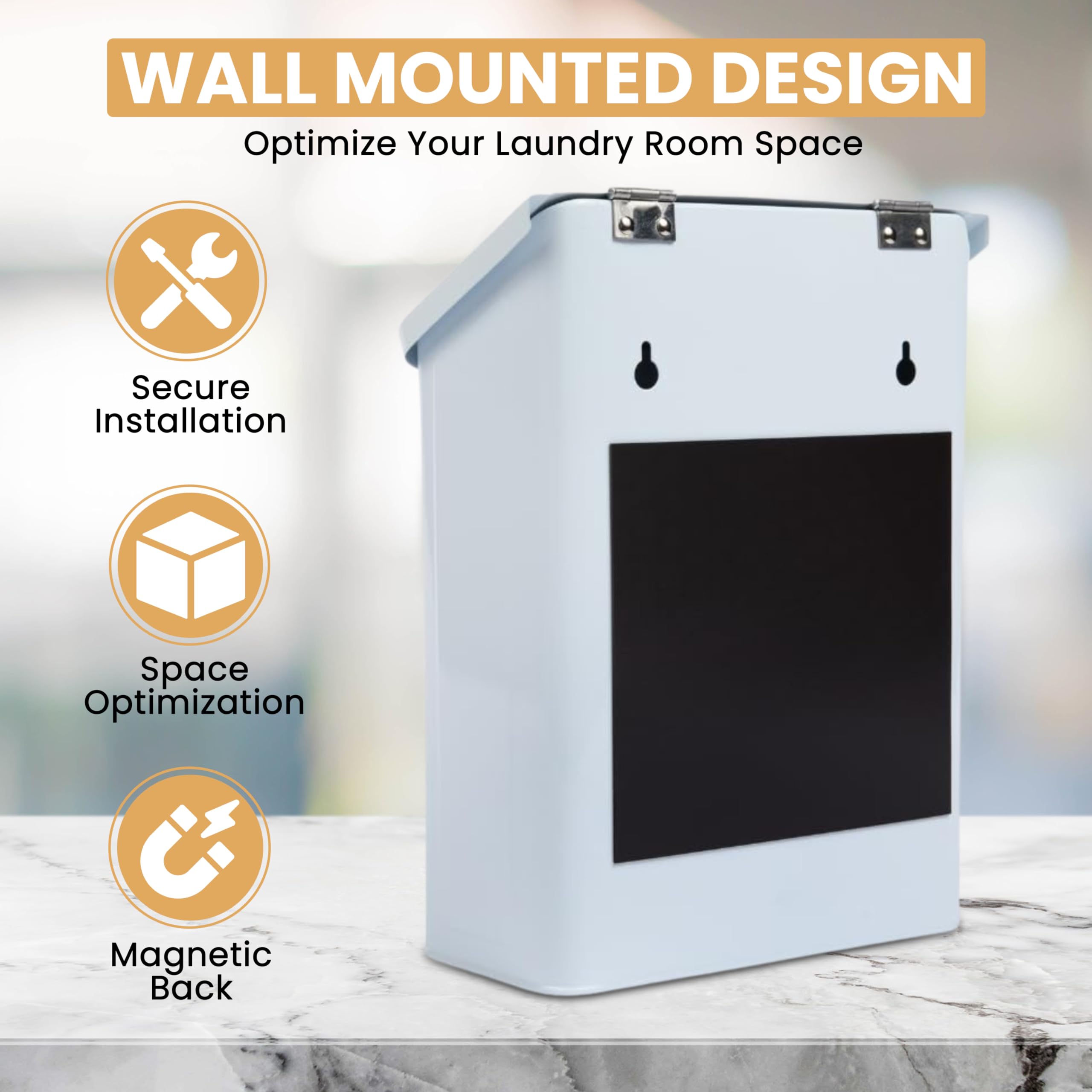 Sunday Revelry space saving lint bin mounted or freestanding for efficiency