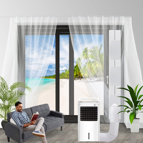 SunDiao adjustable track from 17 to 90 inches fits various doors and windows.