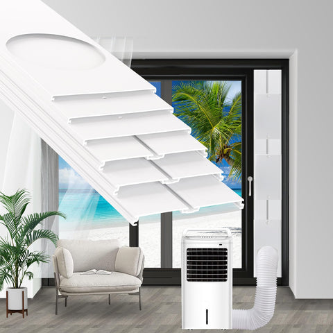 SunDiao portable sliding door kit with six plates seals gaps for cooling.