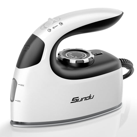 Sundu Mini Travel Steam Iron front view showing portable design