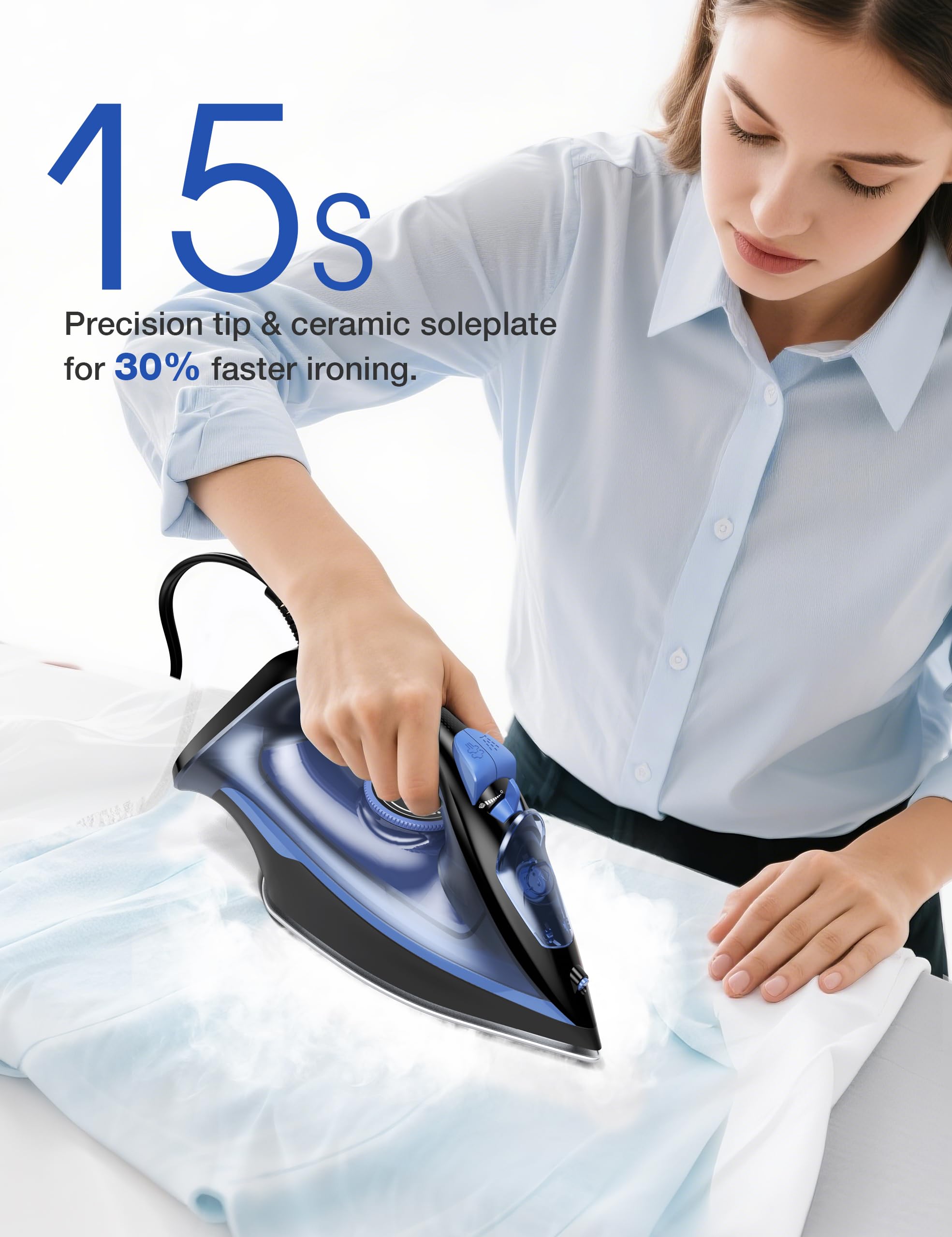 Sundu Steam Iron precise thermostat dial for fabric-safe temperature control