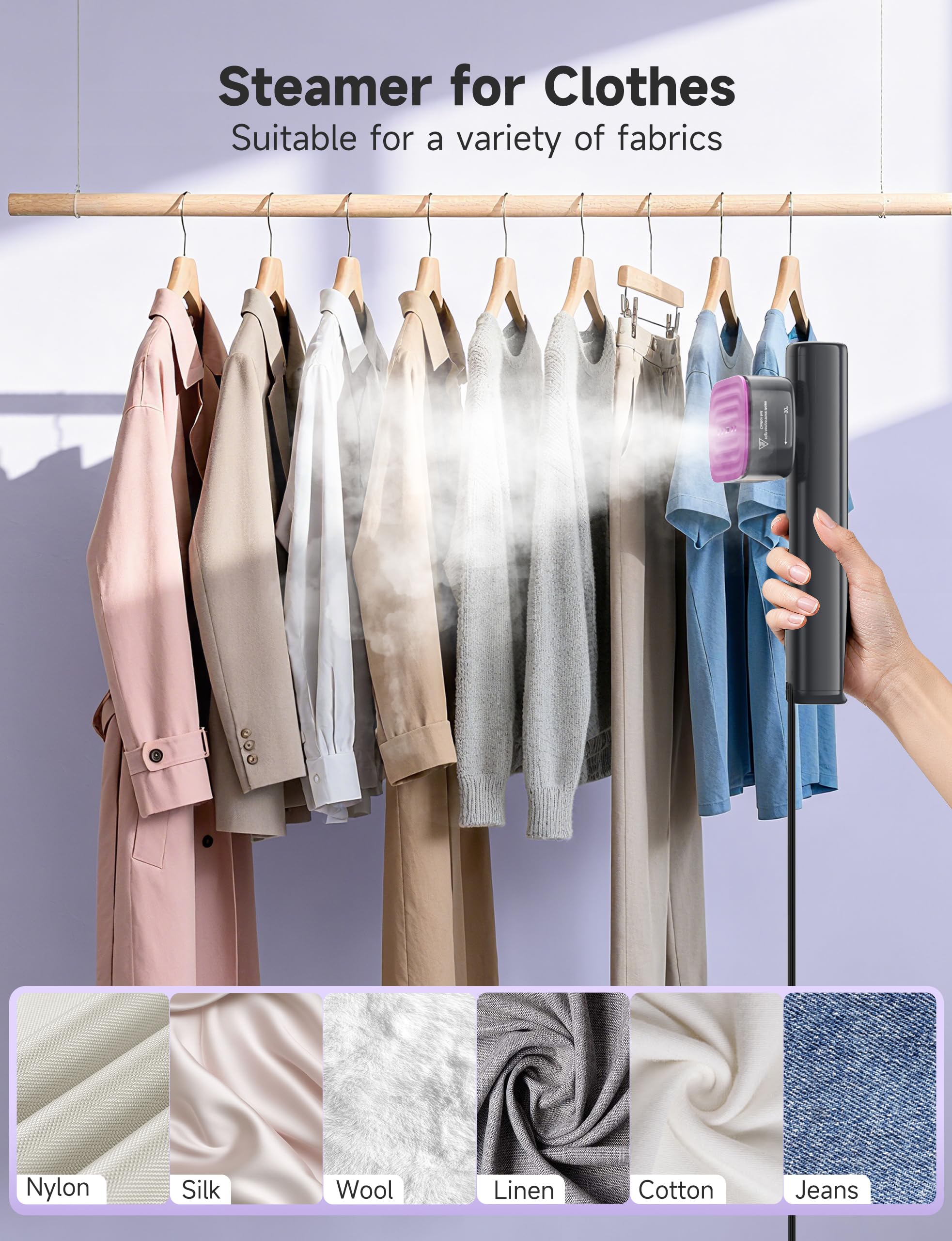 Sundu steamer 2in1 design for flat ironing and vertical steaming