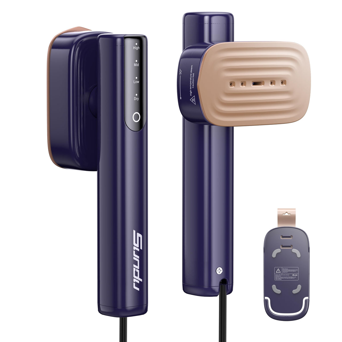 Sundu steamer front view showing compact power for on-the-go wrinkle removal