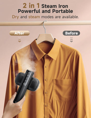 Sundu Steamer with rotating-steam-head for versatile garment care