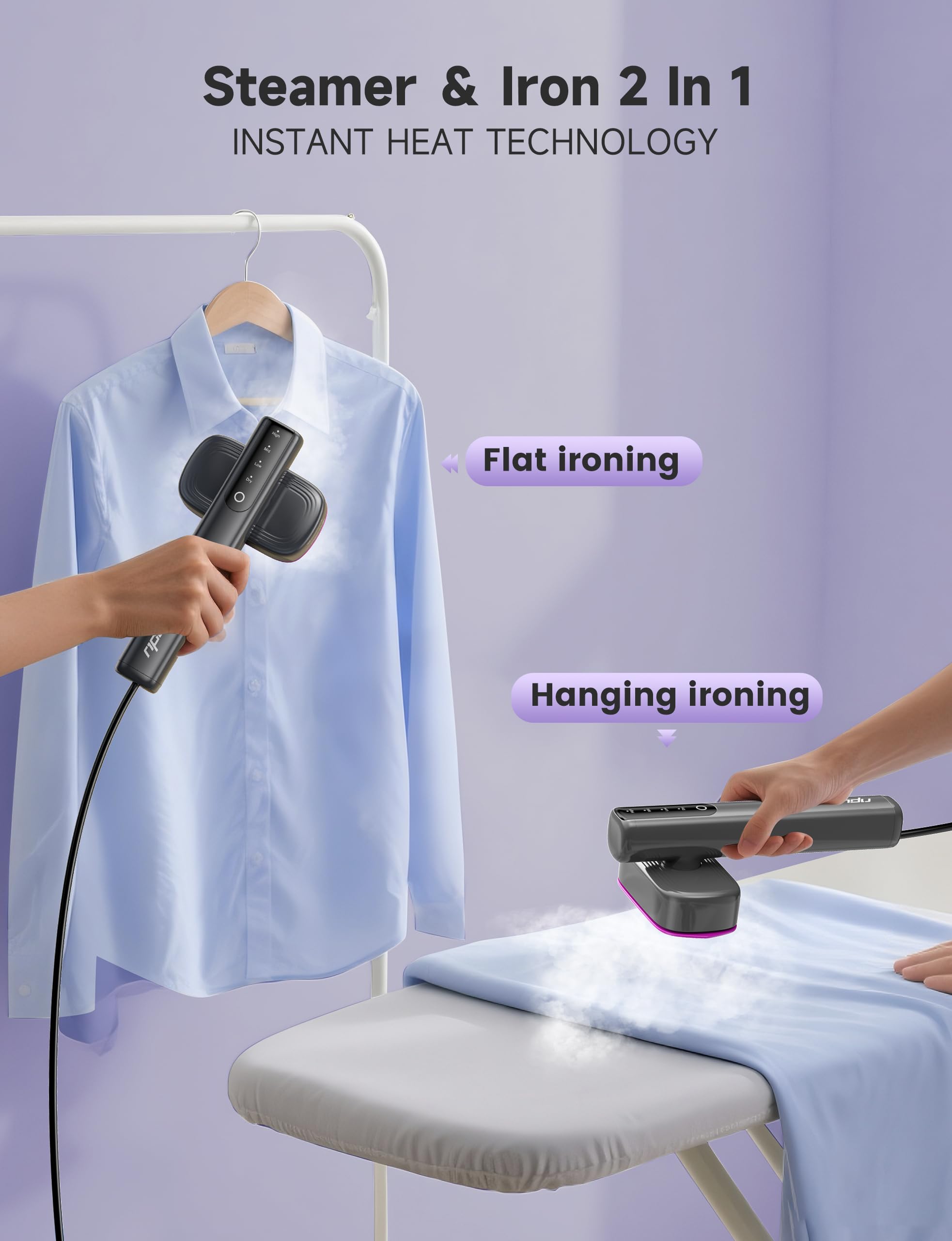 Sundu steamer touch-control with multiple steam settings