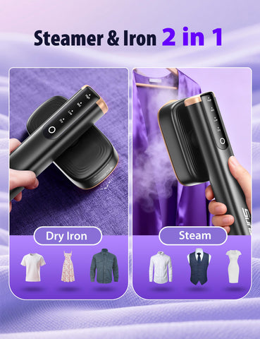 Sundu travel steamer 15s heat-up for fast wrinkle relief.